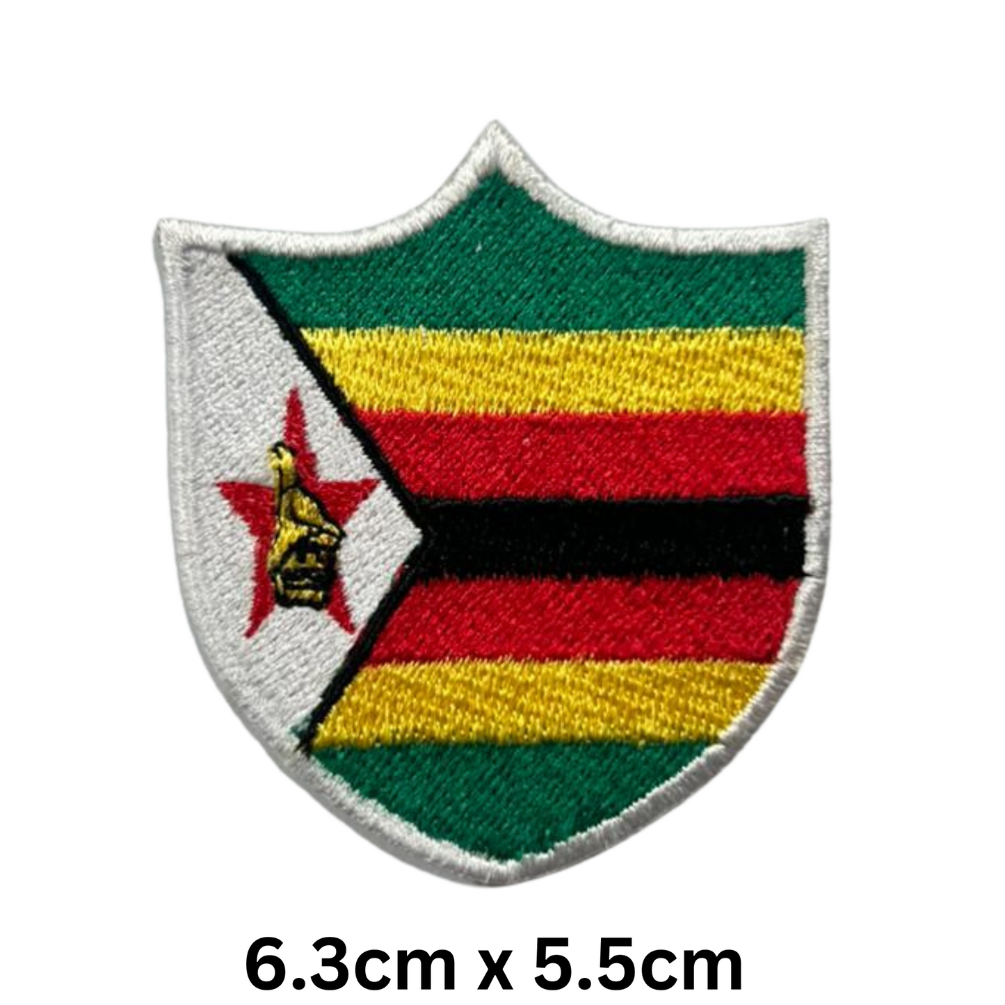 Shield Flag Patch – Embroidered Iron On / Sew On Shield Shaped National Flag Badge | All Countries Available | Heraldic Crest Patch for Jacket, Backpack, Biker Vest, Uniform – Choose Your Country (T-Z)