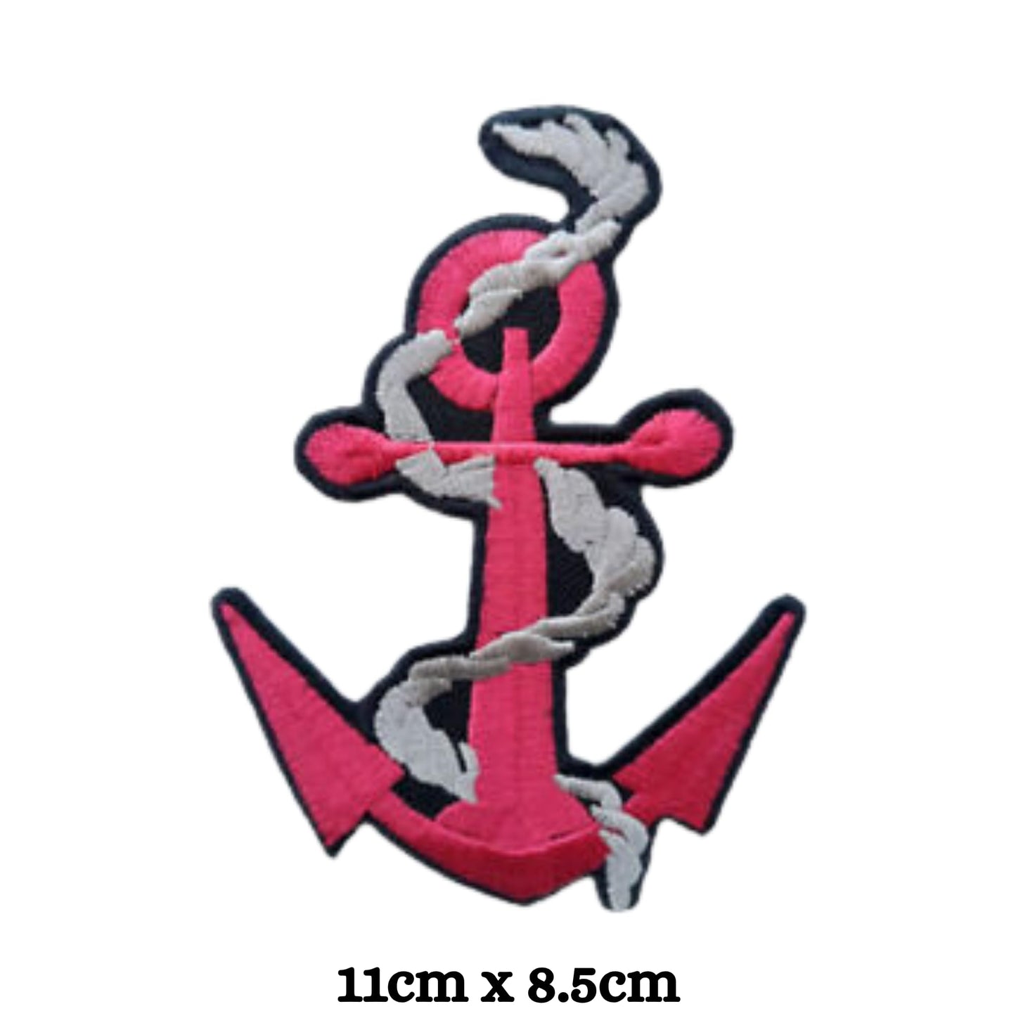 Anchor Logo Ship Embroidery Iron-On Patches for Clothing Sew-On Applique for DIY Crafts Denim Jackets Jeans Backpacks