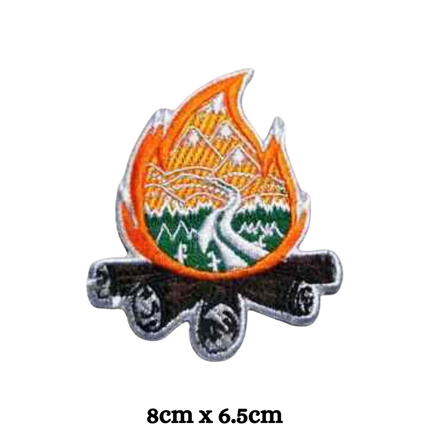 Camp Fire Embroidery Iron-On Patches for Clothing Sew-On Applique for DIY Crafts Denim Jackets Jeans Backpacks