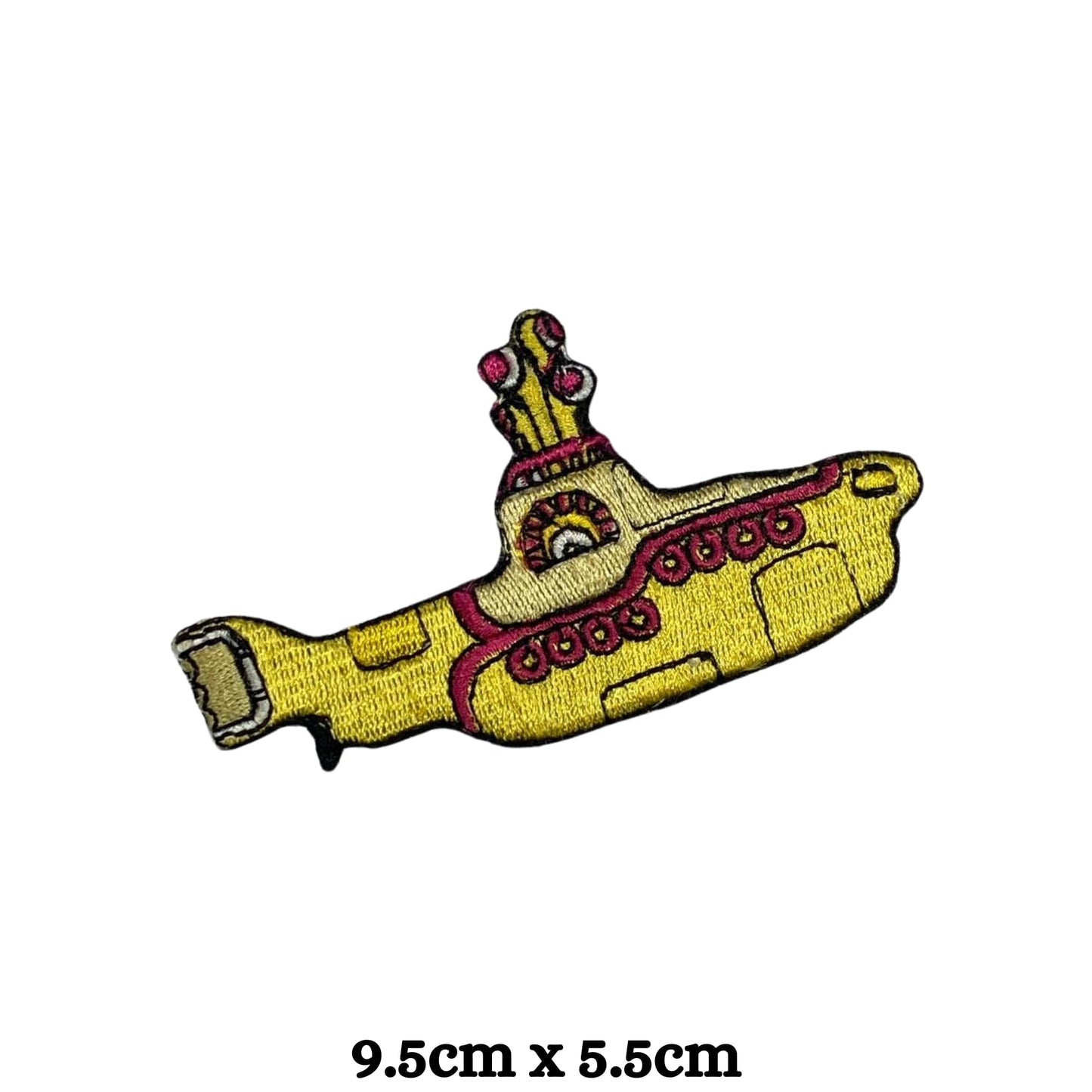 Yellow Submarine Embroidery Iron-On Patches for Clothing Sew-On Applique for DIY Crafts Denim Jackets Jeans Backpacks