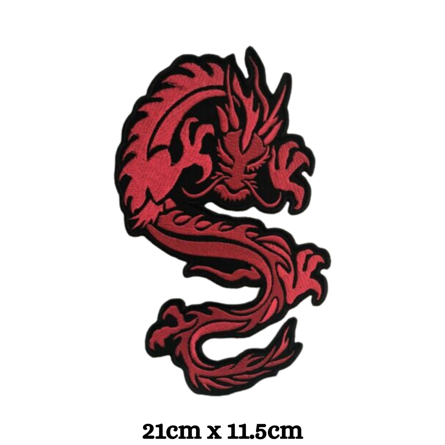 Red Dragon Embroidery Iron-On Patches for Clothing Sew-On Applique for DIY Crafts Denim Jackets Jeans Backpacks