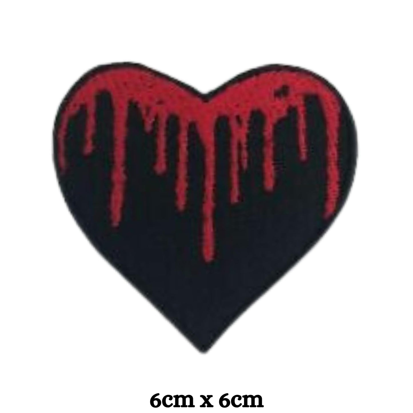 Bleeding Heart Embroidery Iron-On Patches for Clothing Sew-On Applique for DIY Crafts Denim Jackets Jeans Backpacks