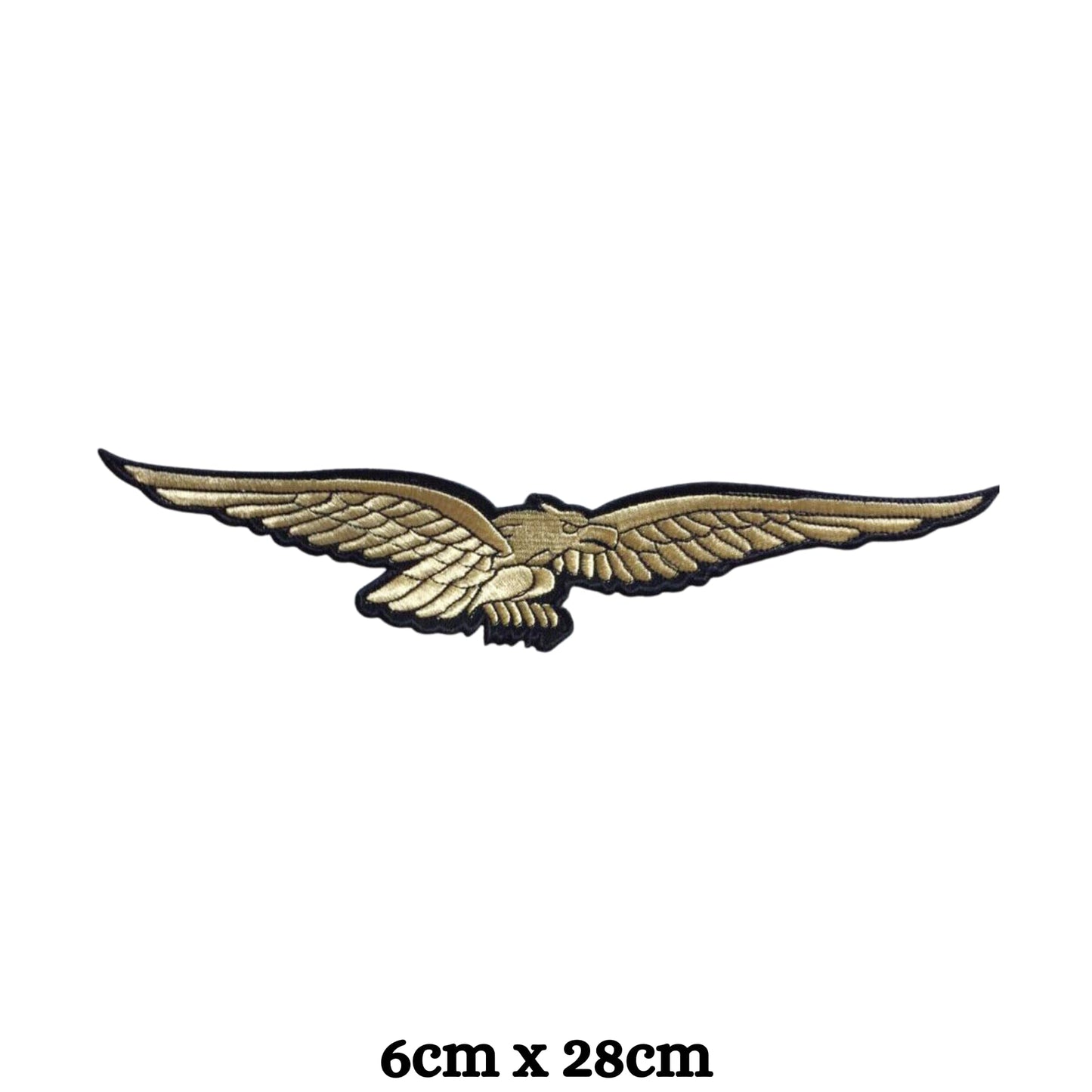 Flying Golden Eagle Bird Embroidery Iron-On Patches for Clothing Sew-On Applique for DIY Crafts Denim Jackets Jeans Backpacks