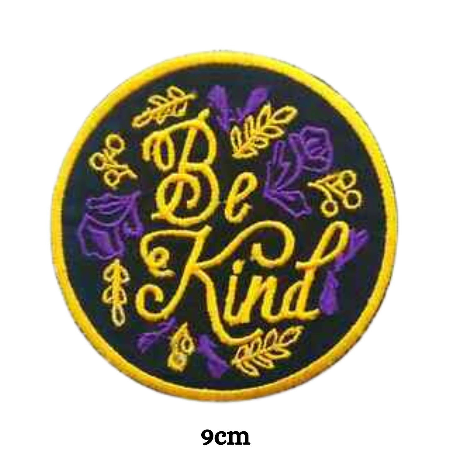 Be Kind Embroidery Iron-On Patches for Clothing Sew-On Applique for DIY Crafts Denim Jackets Jeans Backpacks