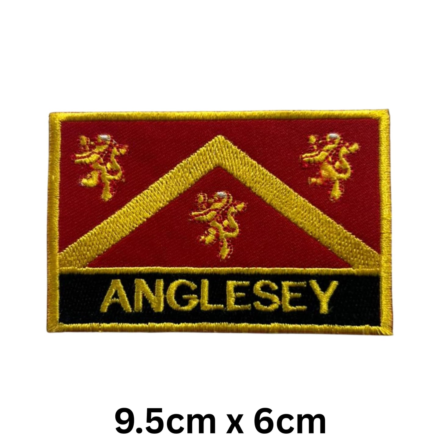 UK County Flag Patch 9.5cm x 6cm Embroidered Iron On/Sew On Badge Durable Fabric Applique for Jackets, Backpacks, Hats, and Clothing