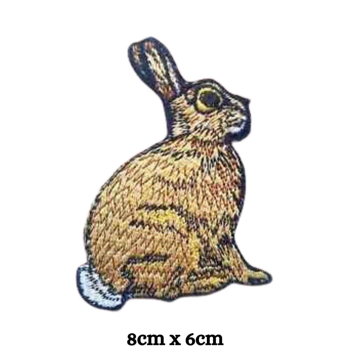 Rabbit Embroidery Iron-On Patches for Clothing Sew-On Applique for DIY Crafts Denim Jackets Jeans Backpacks