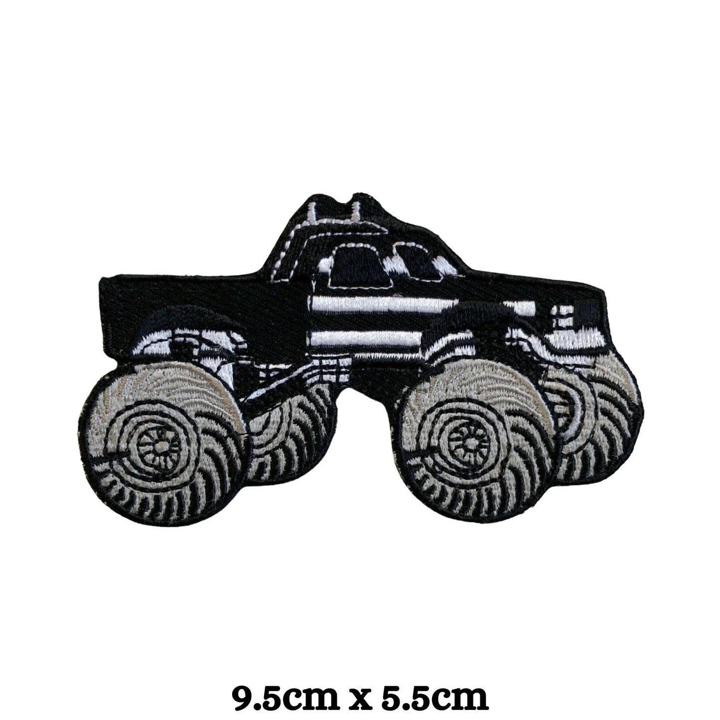 Monster Truck American Vehicle Embroidery Iron-On Patches for Clothing Sew-On Applique for DIY Crafts Denim Jackets Jeans Backpacks