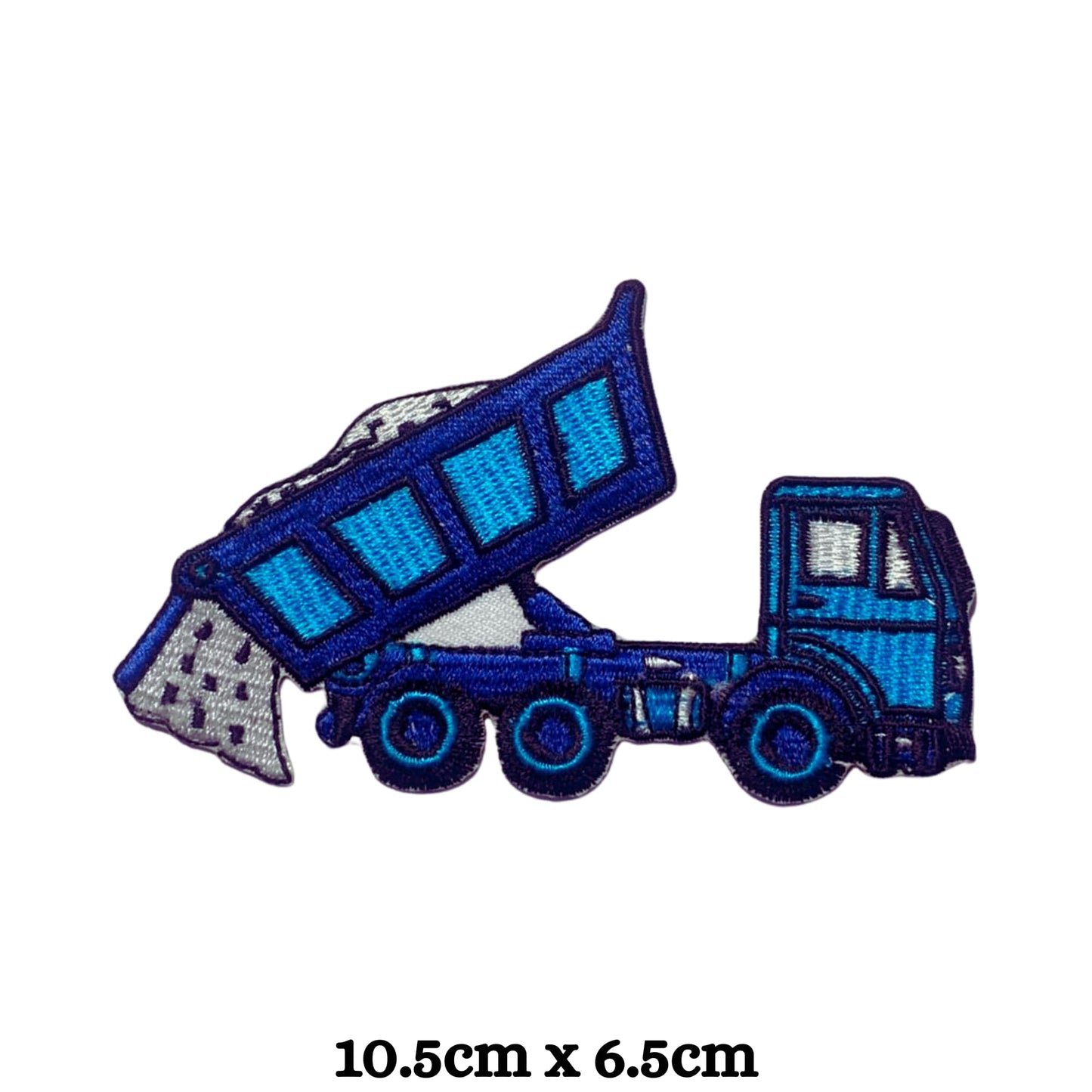 Mud and Sand Construction Loader Embroidery Iron-On Patches for Clothing Sew-On Applique for DIY Crafts Denim Jackets Jeans Backpacks