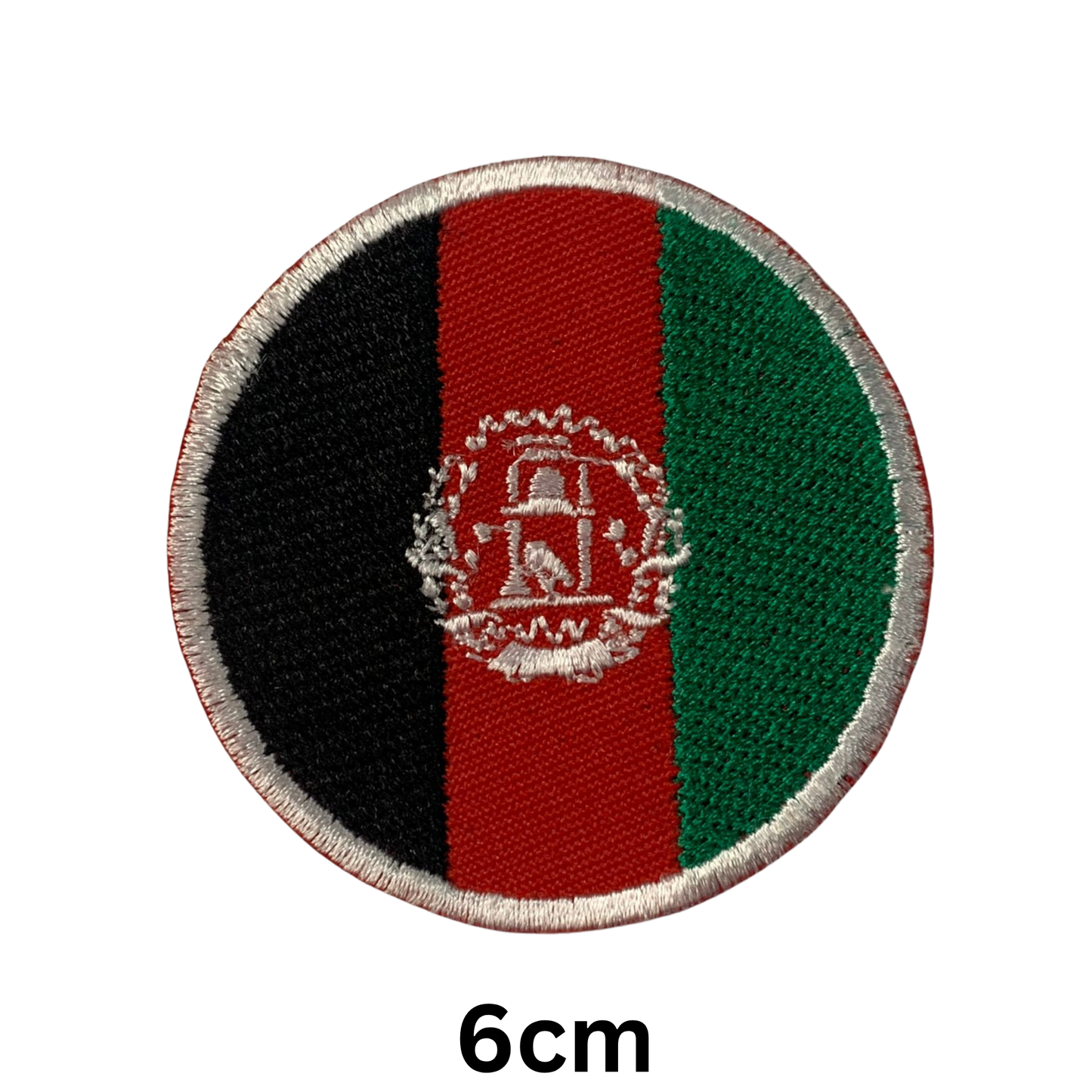 Round Flag Patch – 6cm Circular Embroidered Iron On / Sew On National Flag Badge | All Countries | Tactical Military Emblem for Hats, Jackets, Backpacks, Uniforms – Choose Your Country (A-J)