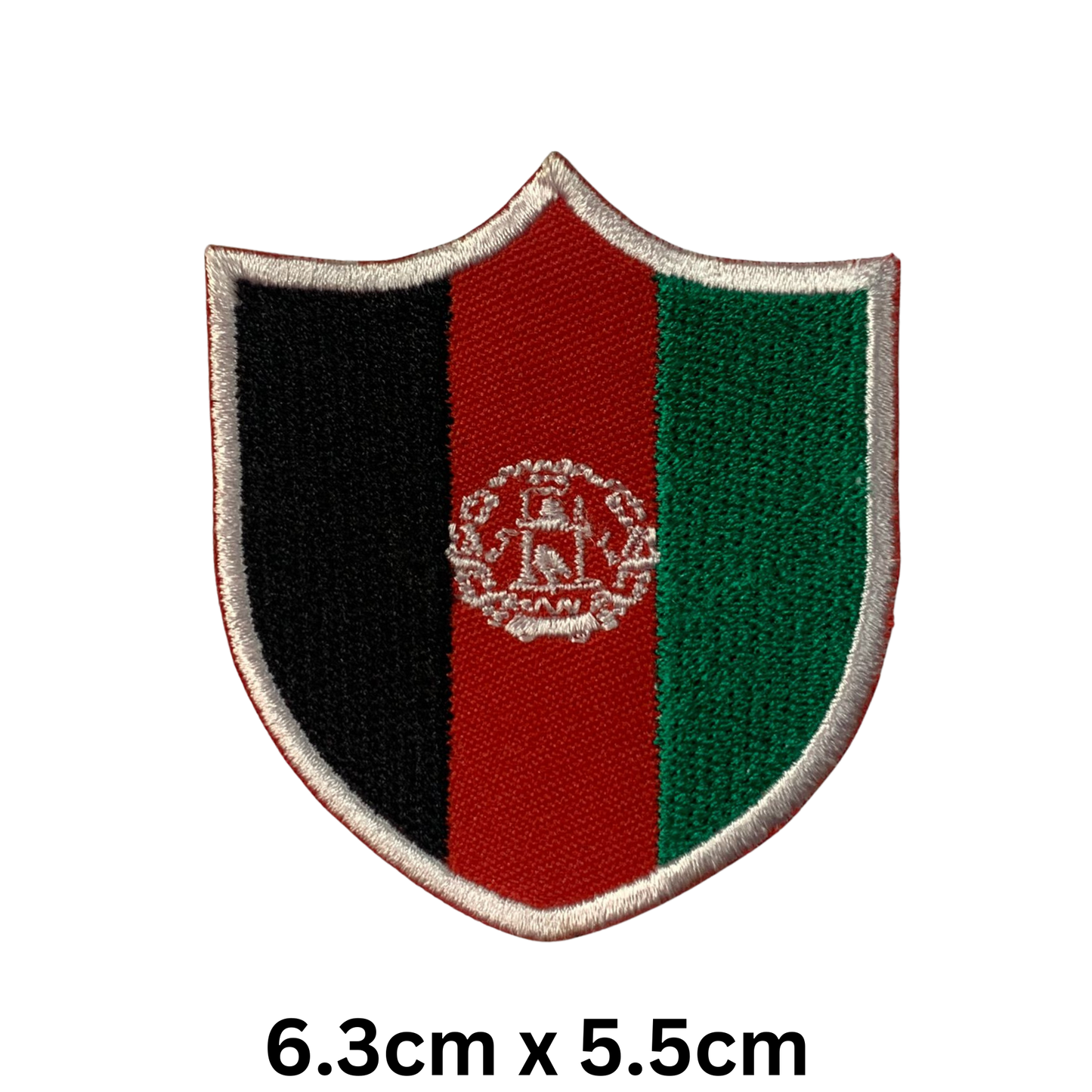 Shield Flag Patch – Embroidered Iron On / Sew On Shield Shaped National Flag Badge | All Countries Available | Heraldic Crest Patch for Jacket, Backpack, Biker Vest, Uniform – Choose Your Country (A-J)
