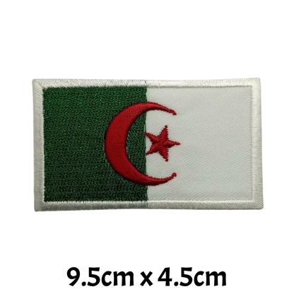 All Country Flag Patches (9.5 × 4.5 cm), Embroidered Iron-On/Sew-On National Flag Badges for Jacket, Backpack, Hat, Bags and DIY Craft (A-J)