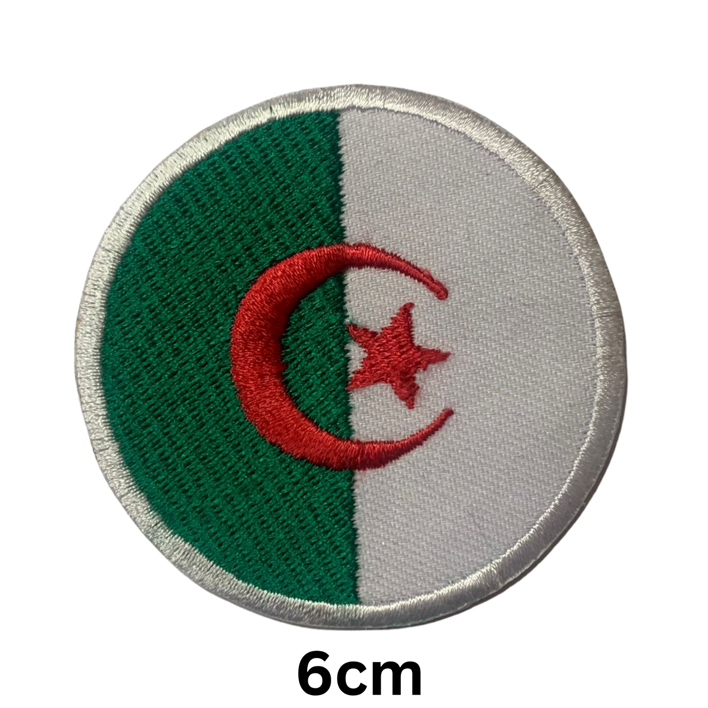 Round Flag Patch – 6cm Circular Embroidered Iron On / Sew On National Flag Badge | All Countries | Tactical Military Emblem for Hats, Jackets, Backpacks, Uniforms – Choose Your Country (A-J)