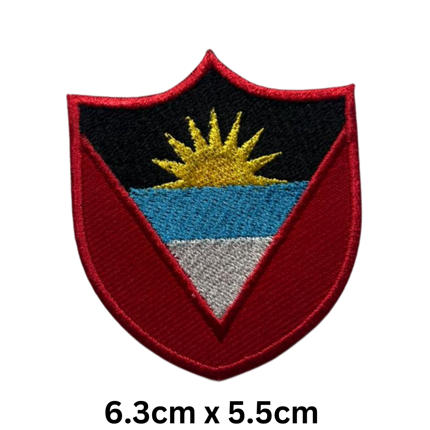 Shield Flag Patch – Embroidered Iron On / Sew On Shield Shaped National Flag Badge | All Countries Available | Heraldic Crest Patch for Jacket, Backpack, Biker Vest, Uniform – Choose Your Country (A-J)