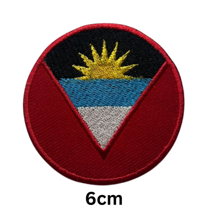 Round Flag Patch – 6cm Circular Embroidered Iron On / Sew On National Flag Badge | All Countries | Tactical Military Emblem for Hats, Jackets, Backpacks, Uniforms – Choose Your Country (A-J)