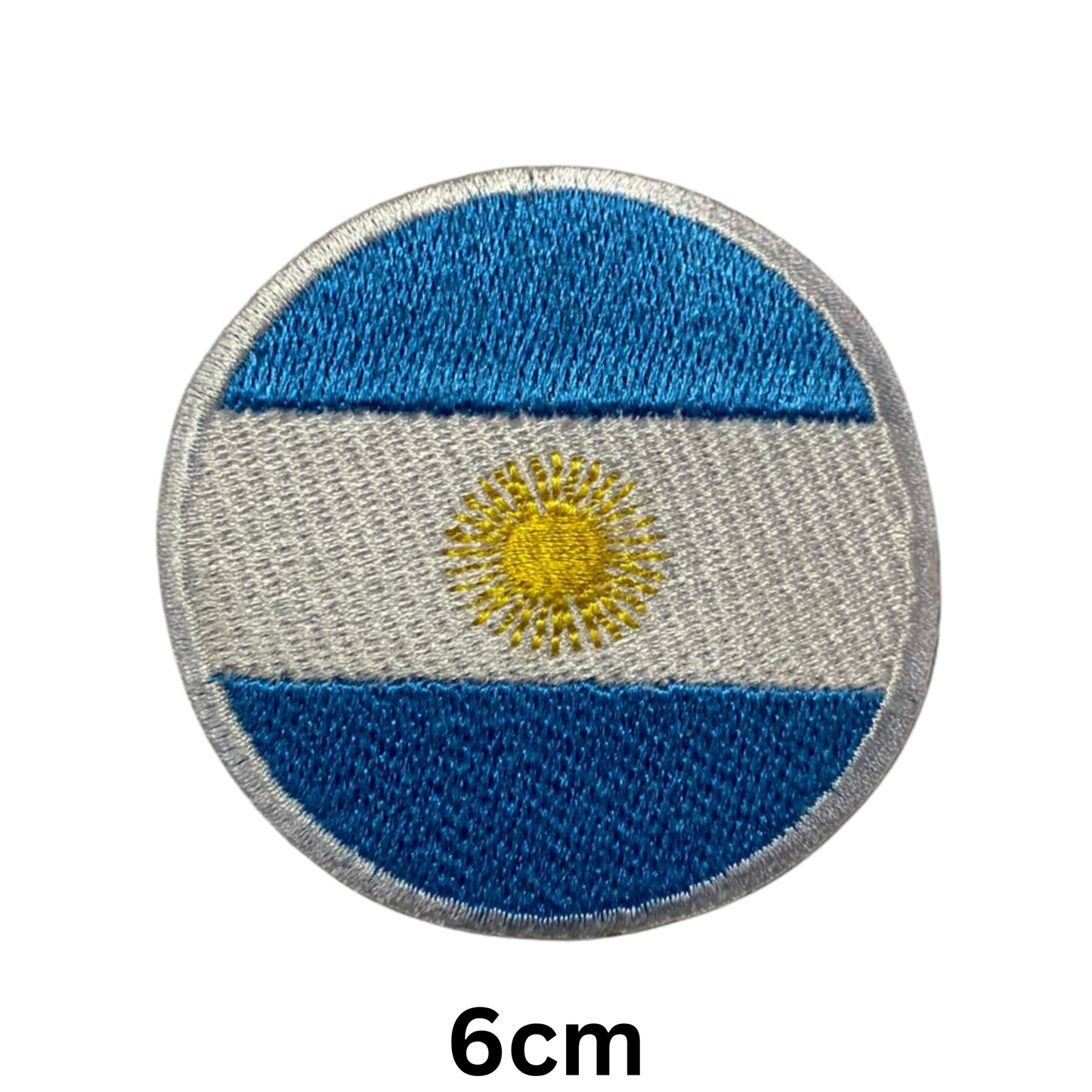 Round Flag Patch – 6cm Circular Embroidered Iron On / Sew On National Flag Badge | All Countries | Tactical Military Emblem for Hats, Jackets, Backpacks, Uniforms – Choose Your Country (A-J)