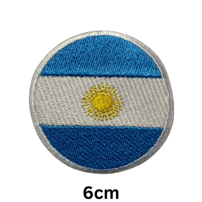 Round Flag Patch – 6cm Circular Embroidered Iron On / Sew On National Flag Badge | All Countries | Tactical Military Emblem for Hats, Jackets, Backpacks, Uniforms – Choose Your Country (A-J)