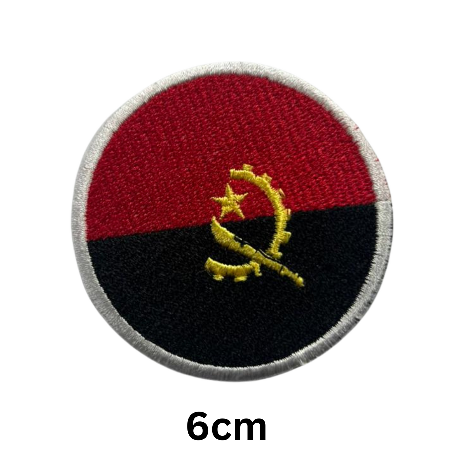 Round Flag Patch – 6cm Circular Embroidered Iron On / Sew On National Flag Badge | All Countries | Tactical Military Emblem for Hats, Jackets, Backpacks, Uniforms – Choose Your Country (A-J)