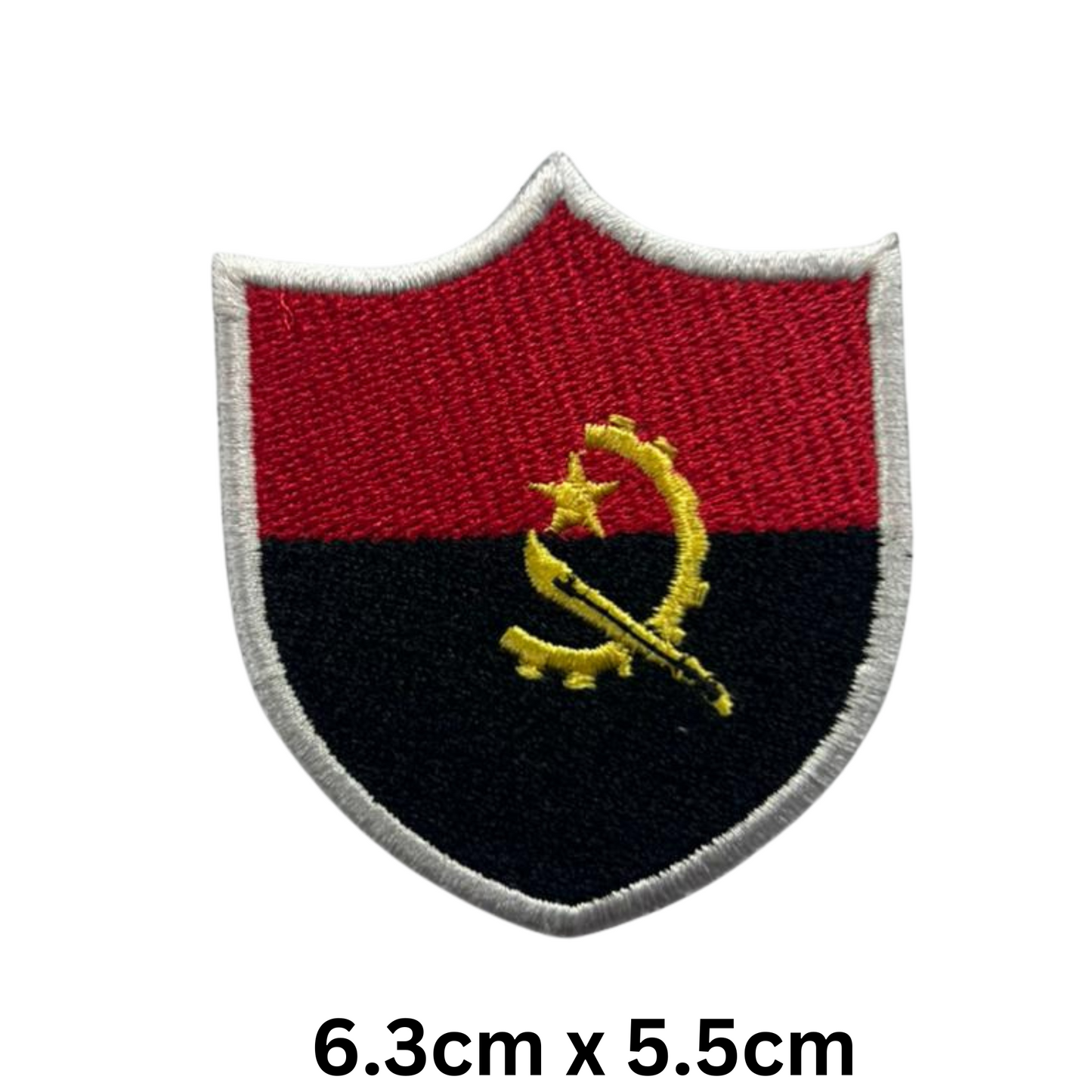 Shield Flag Patch – Embroidered Iron On / Sew On Shield Shaped National Flag Badge | All Countries Available | Heraldic Crest Patch for Jacket, Backpack, Biker Vest, Uniform – Choose Your Country (A-J)