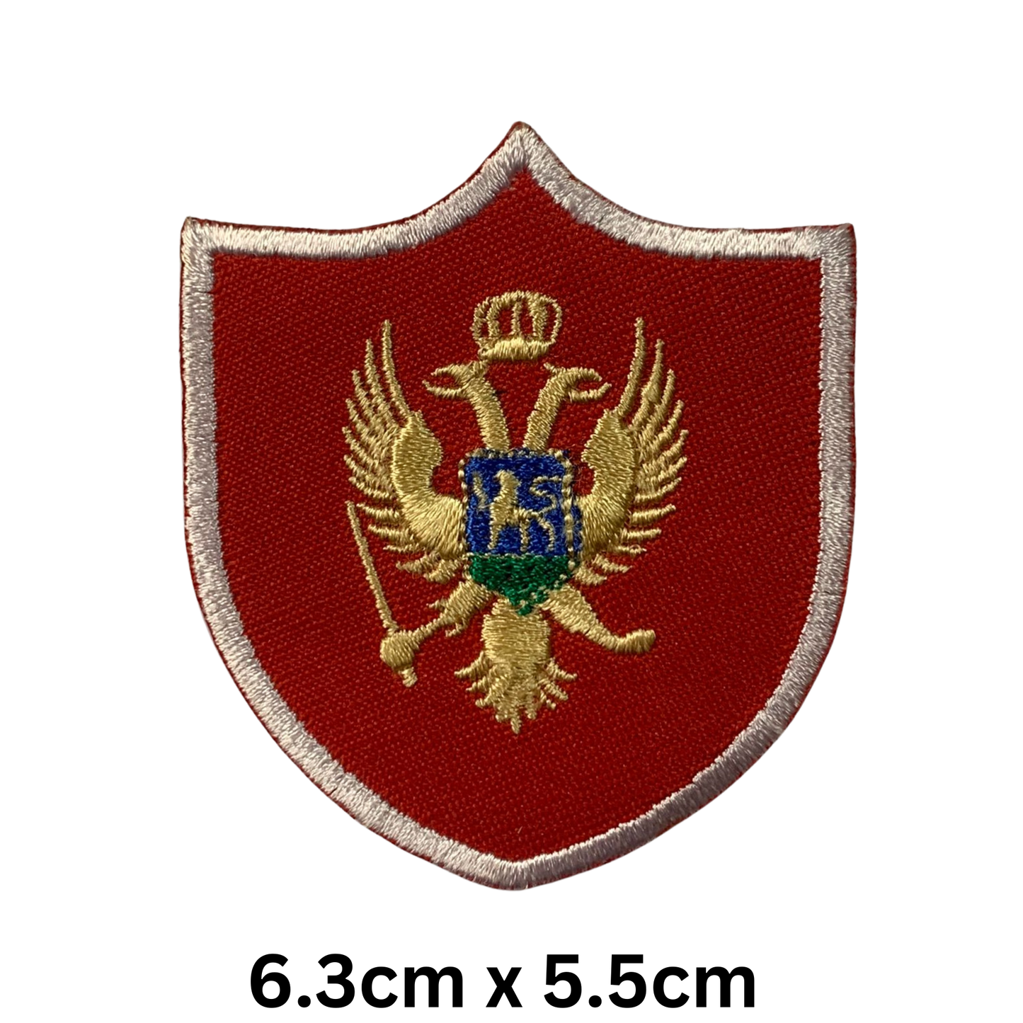 Shield Flag Patch – Embroidered Iron On / Sew On Shield Shaped National Flag Badge | All Countries Available | Heraldic Crest Patch for Jacket, Backpack, Biker Vest, Uniform – Choose Your Country (K-S)