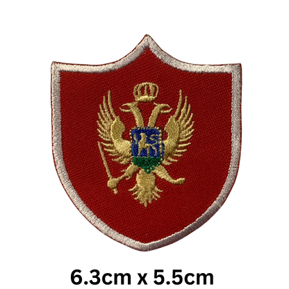 Shield Flag Patch – Embroidered Iron On / Sew On Shield Shaped National Flag Badge | All Countries Available | Heraldic Crest Patch for Jacket, Backpack, Biker Vest, Uniform – Choose Your Country (K-S)