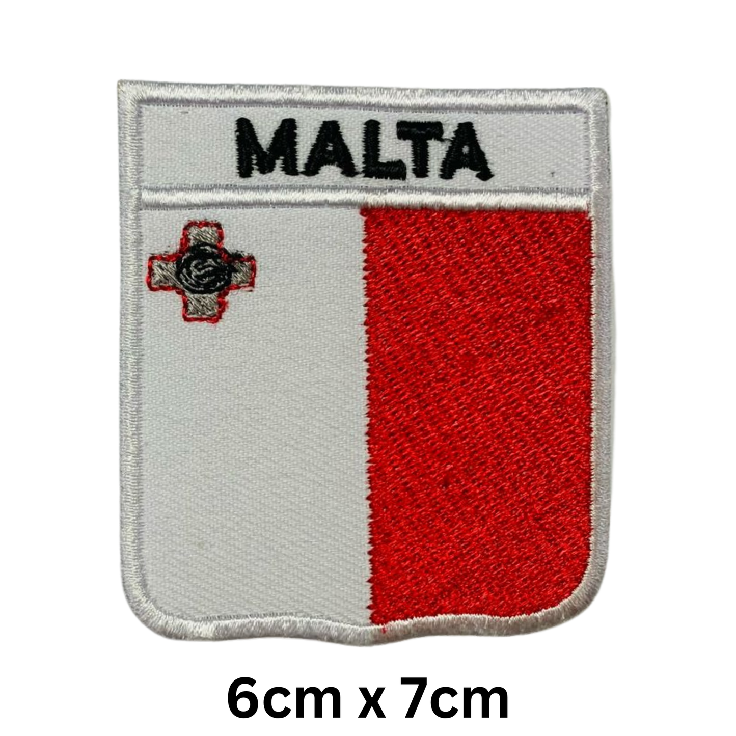 Shield Flag with Name Patch – Embroidered Iron On / Sew On Shield Shaped National Flag Badge with Country Name | All Countries | Badge for Jacket, Biker Vest, Backpack, Uniform (K-S)