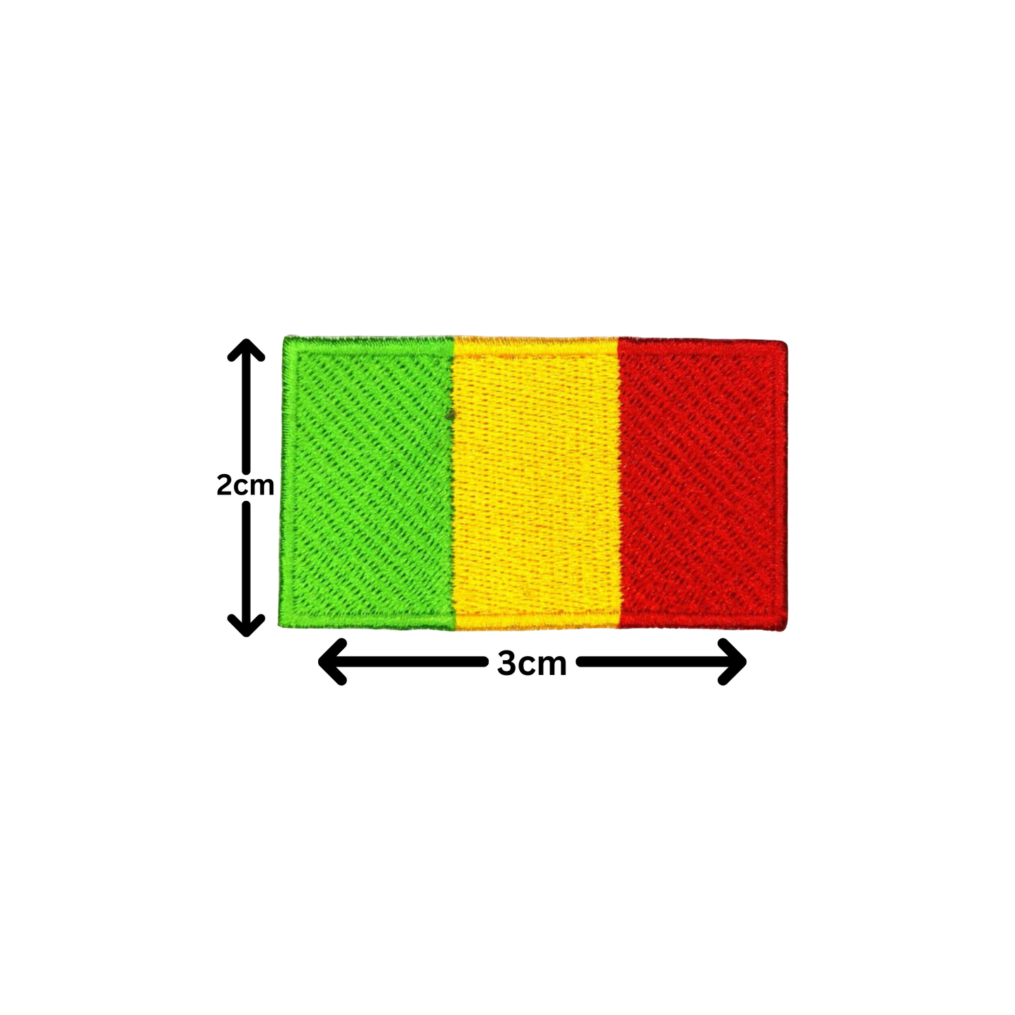 All Country Flag Patches (3 × 2 cm), Embroidered Iron-On/Sew On National Flags, Badge Traveler Gift Patch for Jacket, Backpack, Hat DIY Craft (K-S)