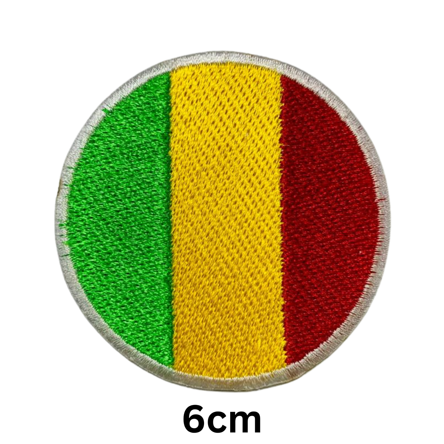 Round Flag Patch – 6cm Circular Embroidered Iron On / Sew On National Flag Badge | All Countries | Tactical Military Emblem for Hats, Jackets, Backpacks, Uniforms – Choose Your Country (K-S)