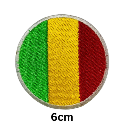 Round Flag Patch – 6cm Circular Embroidered Iron On / Sew On National Flag Badge | All Countries | Tactical Military Emblem for Hats, Jackets, Backpacks, Uniforms – Choose Your Country (K-S)