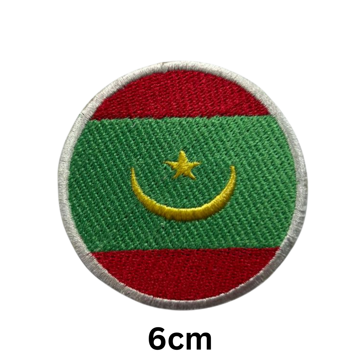Round Flag Patch – 6cm Circular Embroidered Iron On / Sew On National Flag Badge | All Countries | Tactical Military Emblem for Hats, Jackets, Backpacks, Uniforms – Choose Your Country (K-S)