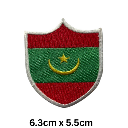 Shield Flag Patch – Embroidered Iron On / Sew On Shield Shaped National Flag Badge | All Countries Available | Heraldic Crest Patch for Jacket, Backpack, Biker Vest, Uniform – Choose Your Country (K-S)