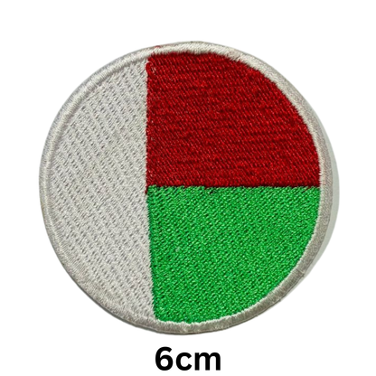 Round Flag Patch – 6cm Circular Embroidered Iron On / Sew On National Flag Badge | All Countries | Tactical Military Emblem for Hats, Jackets, Backpacks, Uniforms – Choose Your Country (K-S)