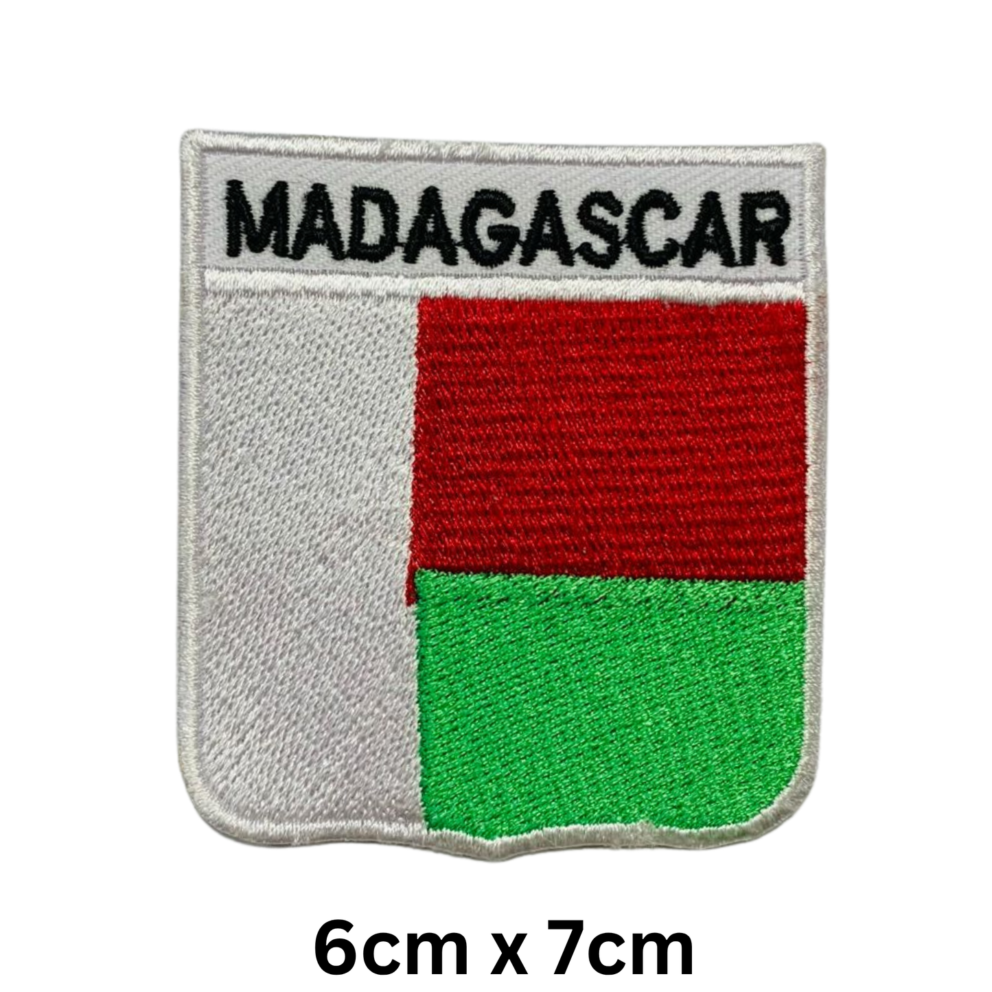Shield Flag with Name Patch – Embroidered Iron On / Sew On Shield Shaped National Flag Badge with Country Name | All Countries | Badge for Jacket, Biker Vest, Backpack, Uniform (K-S)