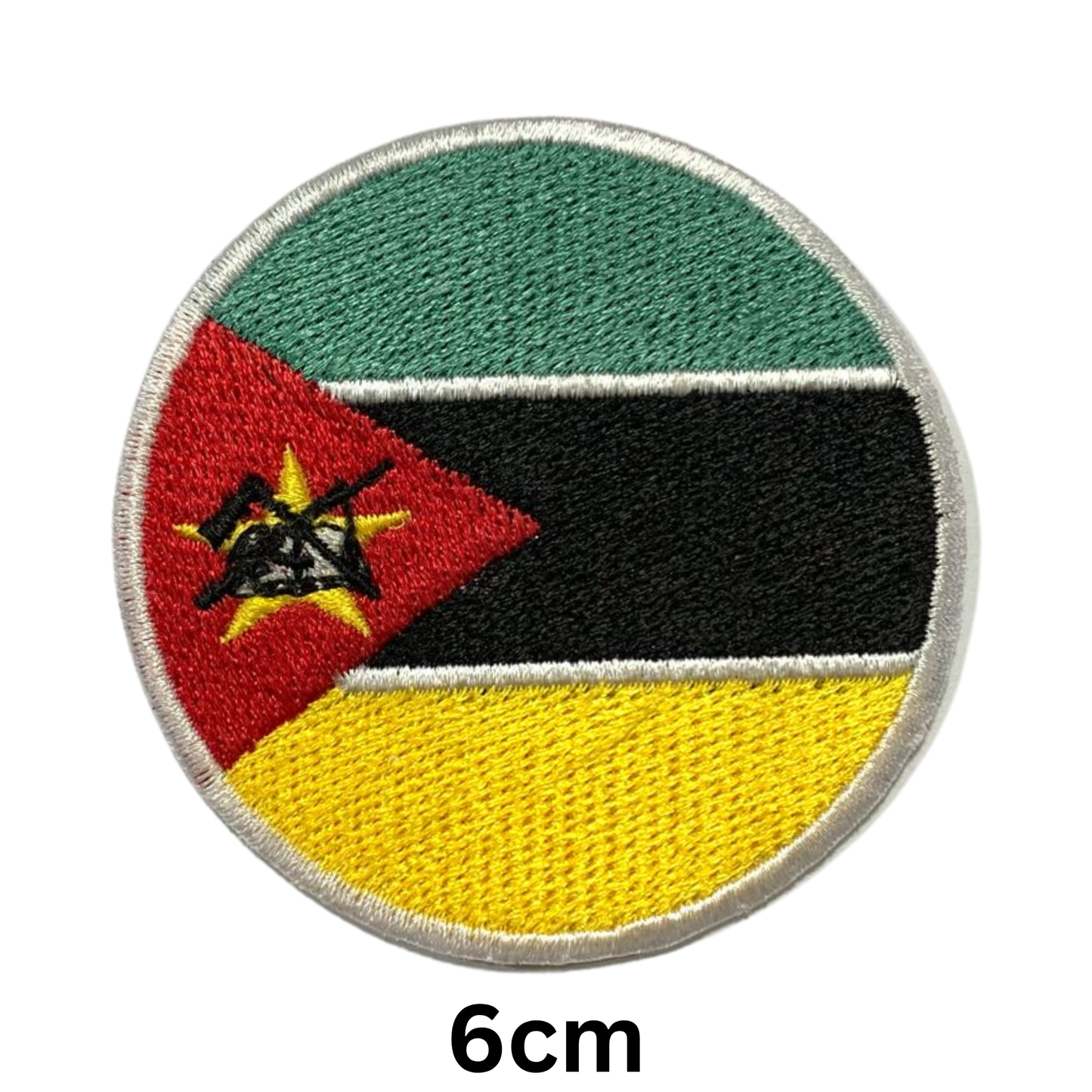 Round Flag Patch – 6cm Circular Embroidered Iron On / Sew On National Flag Badge | All Countries | Tactical Military Emblem for Hats, Jackets, Backpacks, Uniforms – Choose Your Country (K-S)