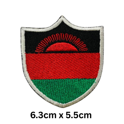 Shield Flag Patch – Embroidered Iron On / Sew On Shield Shaped National Flag Badge | All Countries Available | Heraldic Crest Patch for Jacket, Backpack, Biker Vest, Uniform – Choose Your Country (K-S)