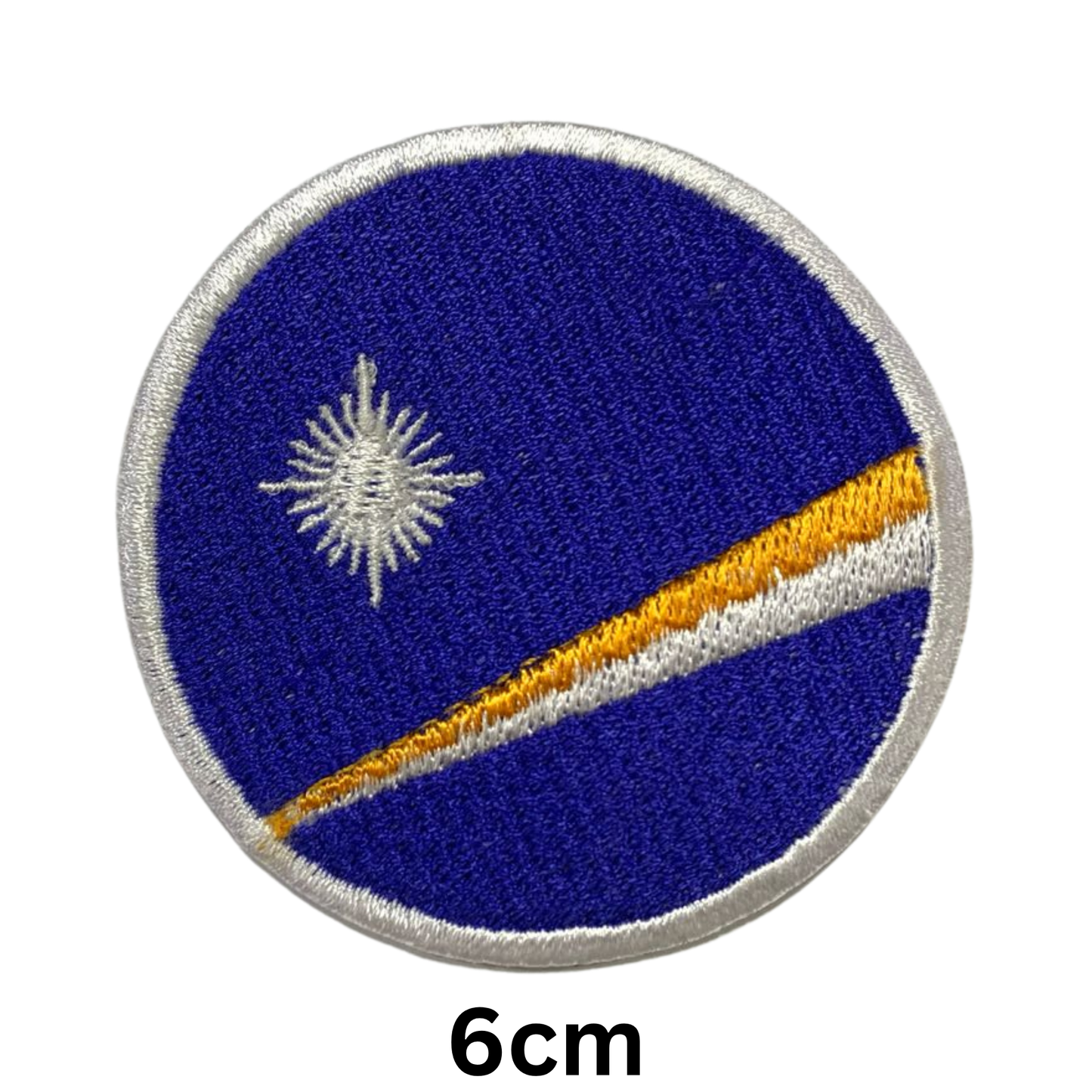 Round Flag Patch – 6cm Circular Embroidered Iron On / Sew On National Flag Badge | All Countries | Tactical Military Emblem for Hats, Jackets, Backpacks, Uniforms – Choose Your Country (K-S)