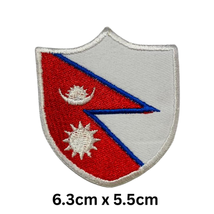 Shield Flag Patch – Embroidered Iron On / Sew On Shield Shaped National Flag Badge | All Countries Available | Heraldic Crest Patch for Jacket, Backpack, Biker Vest, Uniform – Choose Your Country (K-S)
