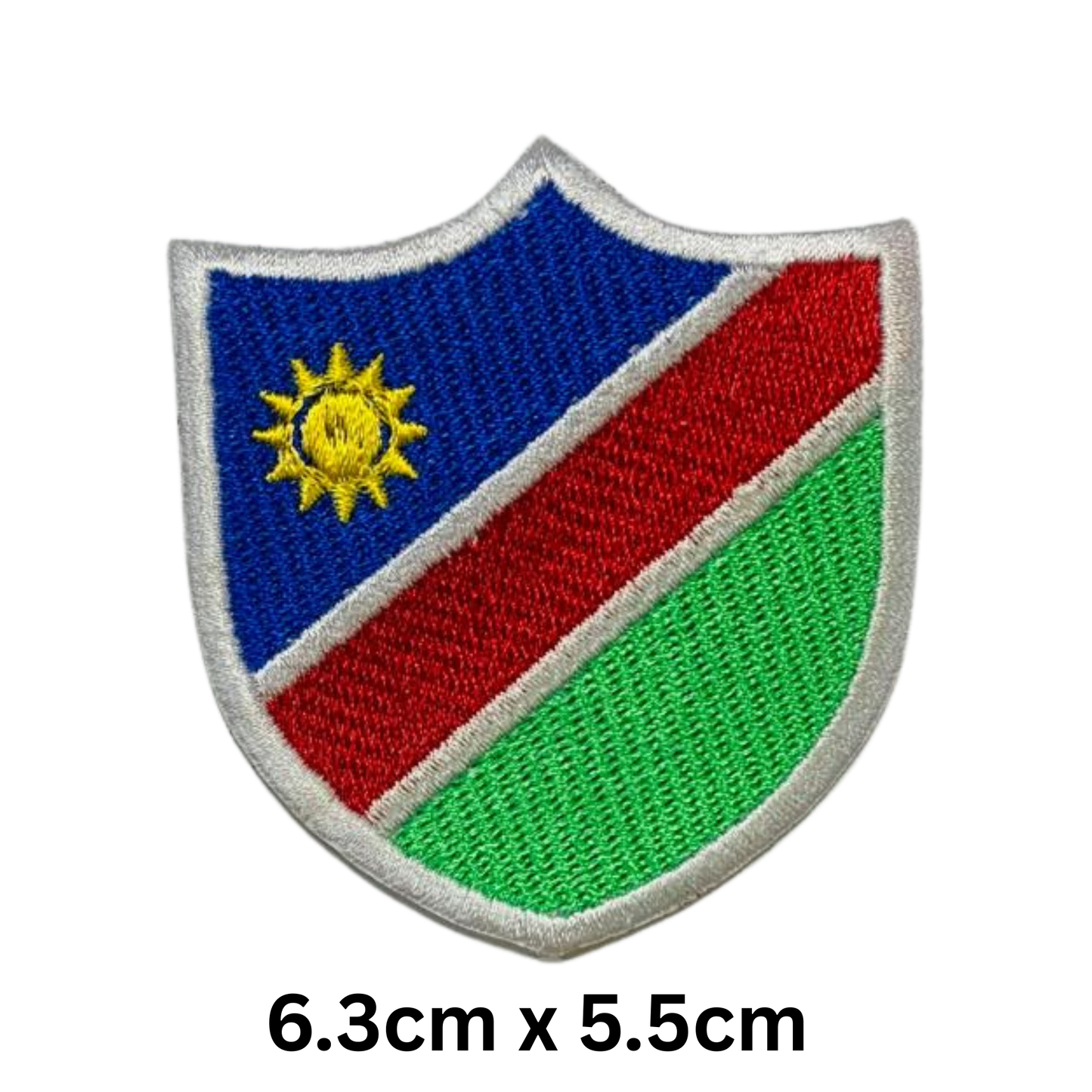 Shield Flag Patch – Embroidered Iron On / Sew On Shield Shaped National Flag Badge | All Countries Available | Heraldic Crest Patch for Jacket, Backpack, Biker Vest, Uniform – Choose Your Country (K-S)