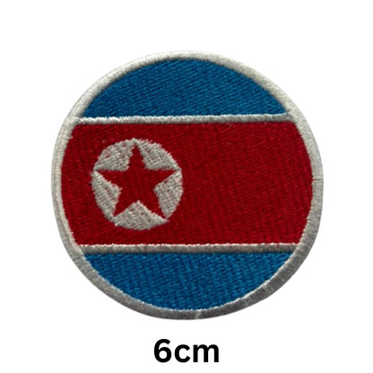 Round Flag Patch – 6cm Circular Embroidered Iron On / Sew On National Flag Badge | All Countries | Tactical Military Emblem for Hats, Jackets, Backpacks, Uniforms – Choose Your Country (K-S)