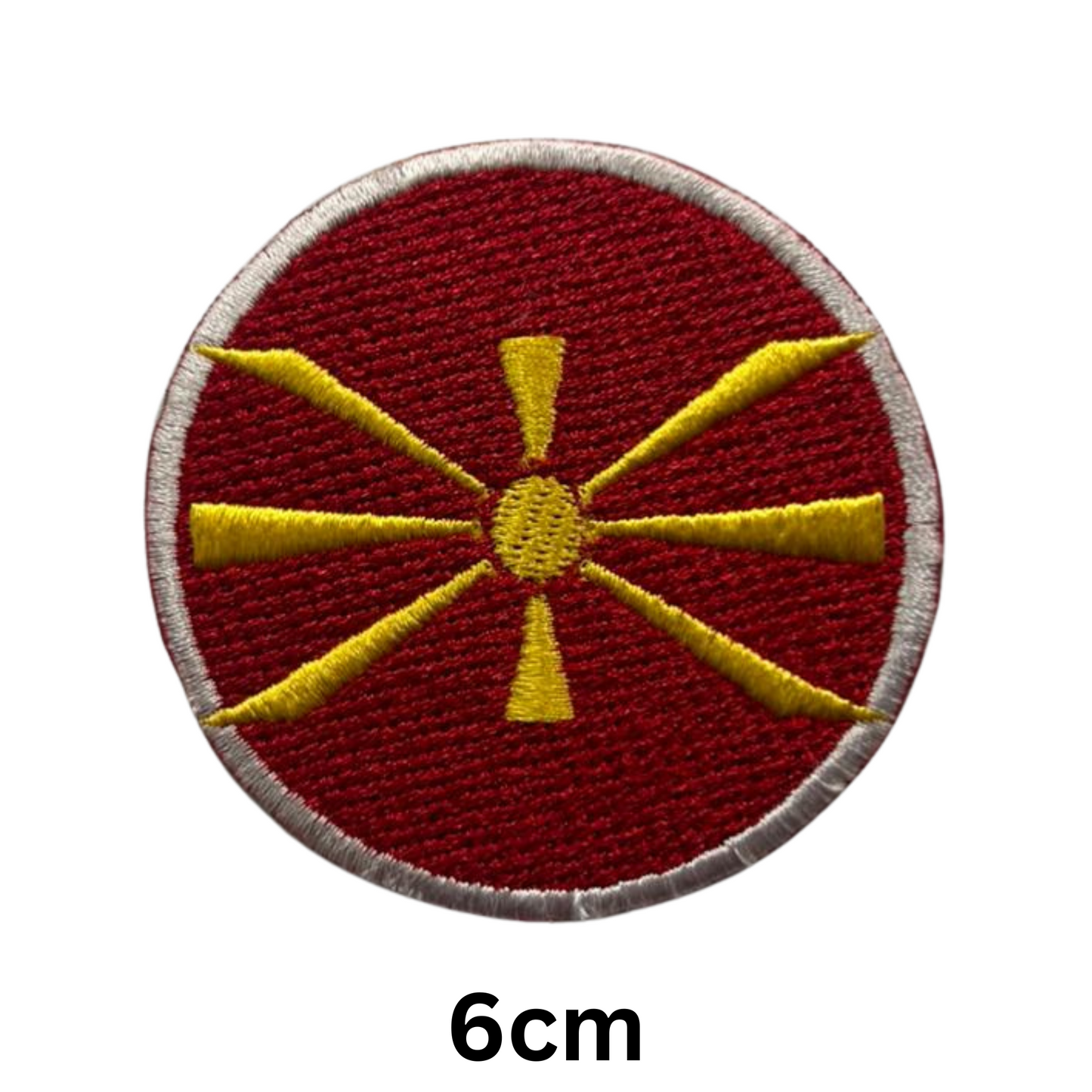 Round Flag Patch – 6cm Circular Embroidered Iron On / Sew On National Flag Badge | All Countries | Tactical Military Emblem for Hats, Jackets, Backpacks, Uniforms – Choose Your Country (K-S)