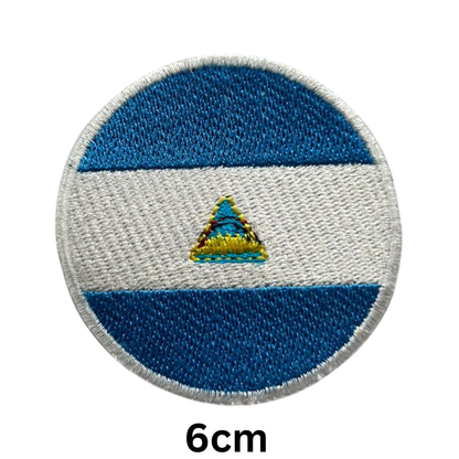 Round Flag Patch – 6cm Circular Embroidered Iron On / Sew On National Flag Badge | All Countries | Tactical Military Emblem for Hats, Jackets, Backpacks, Uniforms – Choose Your Country (K-S)