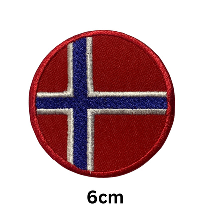 Round Flag Patch – 6cm Circular Embroidered Iron On / Sew On National Flag Badge | All Countries | Tactical Military Emblem for Hats, Jackets, Backpacks, Uniforms – Choose Your Country (K-S)