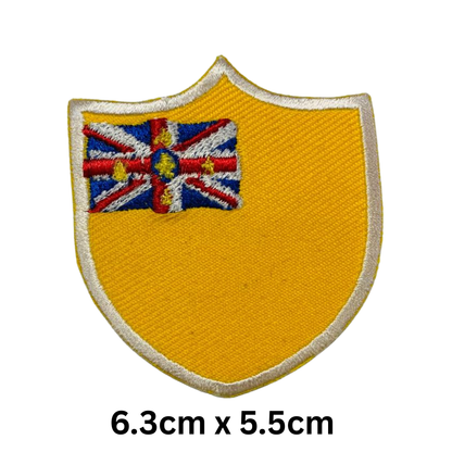 Shield Flag Patch – Embroidered Iron On / Sew On Shield Shaped National Flag Badge | All Countries Available | Heraldic Crest Patch for Jacket, Backpack, Biker Vest, Uniform – Choose Your Country (K-S)