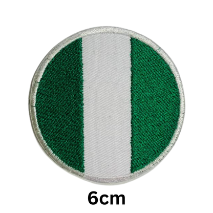 Round Flag Patch – 6cm Circular Embroidered Iron On / Sew On National Flag Badge | All Countries | Tactical Military Emblem for Hats, Jackets, Backpacks, Uniforms – Choose Your Country (K-S)