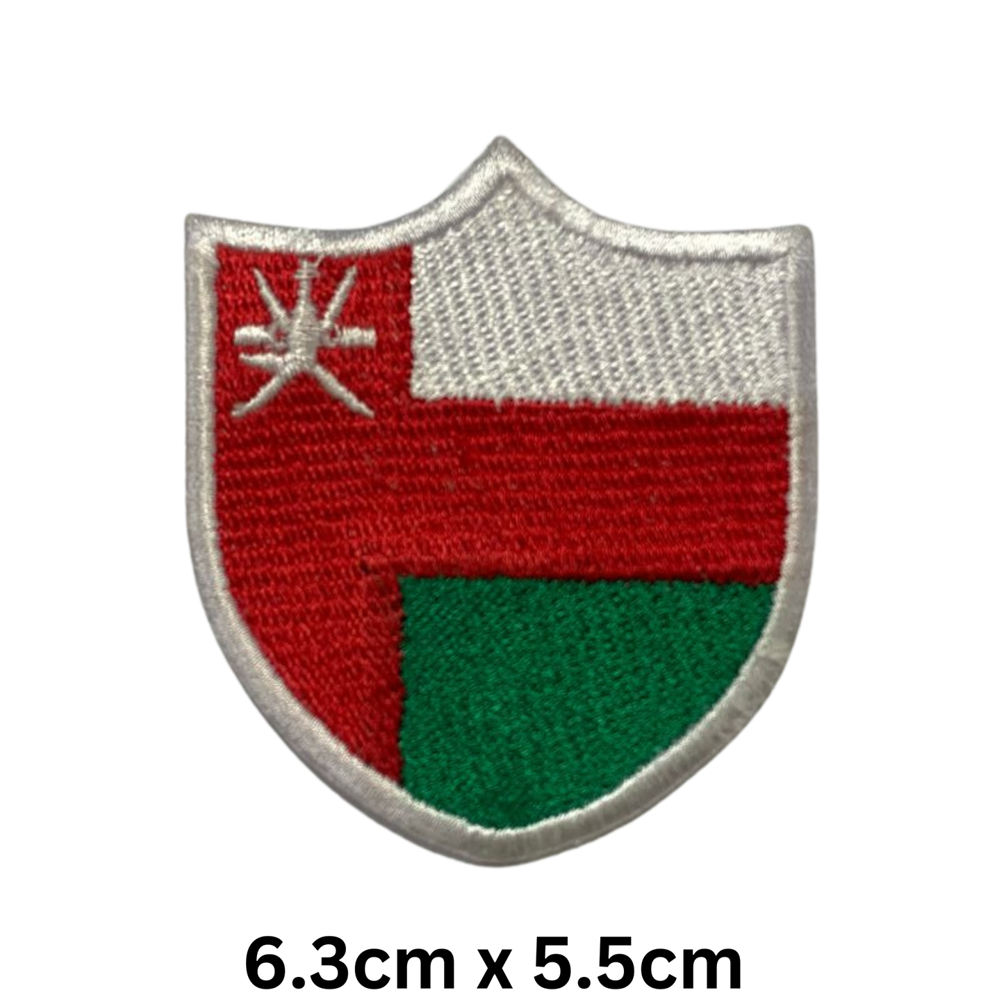 Shield Flag Patch – Embroidered Iron On / Sew On Shield Shaped National Flag Badge | All Countries Available | Heraldic Crest Patch for Jacket, Backpack, Biker Vest, Uniform – Choose Your Country (K-S)