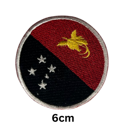 Round Flag Patch – 6cm Circular Embroidered Iron On / Sew On National Flag Badge | All Countries | Tactical Military Emblem for Hats, Jackets, Backpacks, Uniforms – Choose Your Country (K-S)