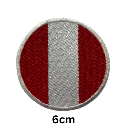 Round Flag Patch – 6cm Circular Embroidered Iron On / Sew On National Flag Badge | All Countries | Tactical Military Emblem for Hats, Jackets, Backpacks, Uniforms – Choose Your Country (K-S)