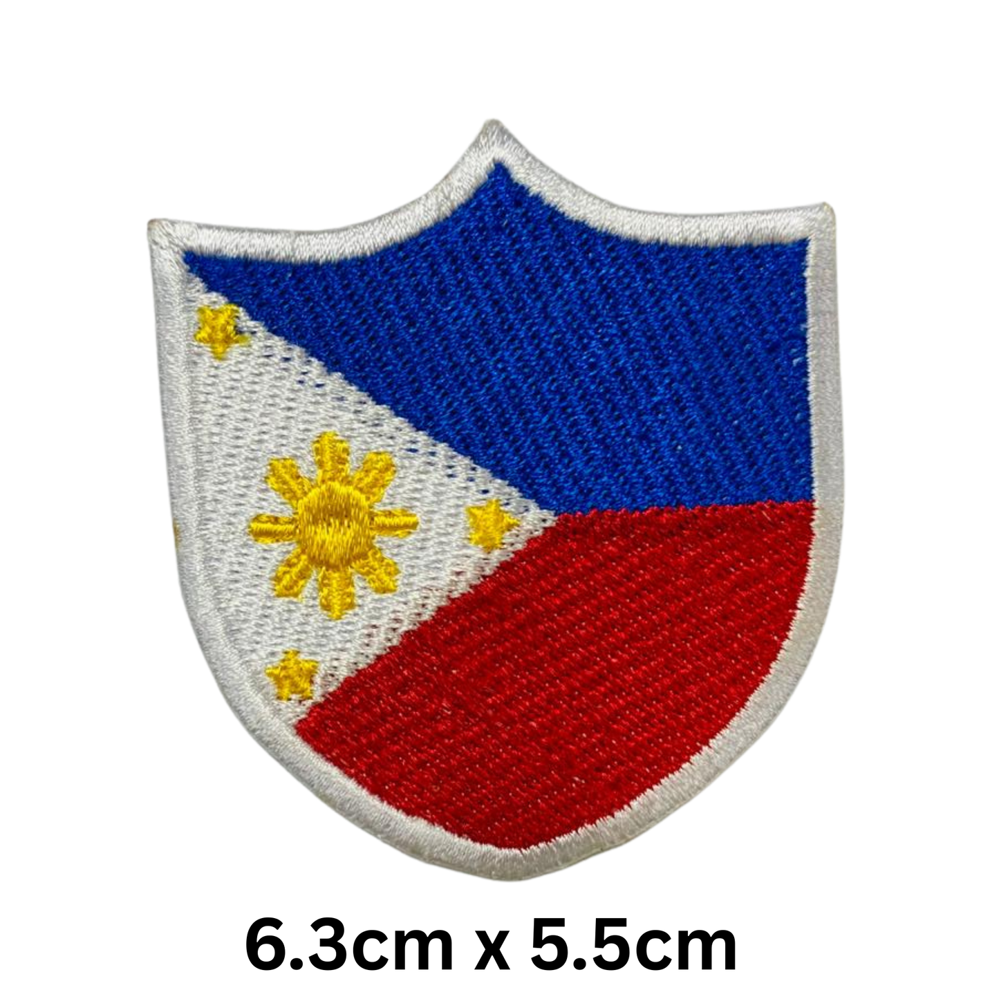 Shield Flag Patch – Embroidered Iron On / Sew On Shield Shaped National Flag Badge | All Countries Available | Heraldic Crest Patch for Jacket, Backpack, Biker Vest, Uniform – Choose Your Country (K-S)