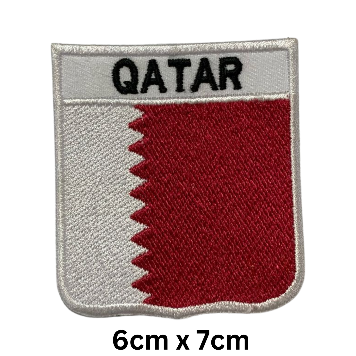 Shield Flag with Name Patch – Embroidered Iron On / Sew On Shield Shaped National Flag Badge with Country Name | All Countries | Badge for Jacket, Biker Vest, Backpack, Uniform (K-S)