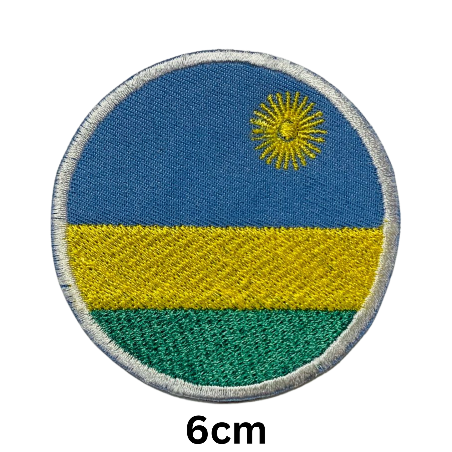 Round Flag Patch – 6cm Circular Embroidered Iron On / Sew On National Flag Badge | All Countries | Tactical Military Emblem for Hats, Jackets, Backpacks, Uniforms – Choose Your Country (K-S)