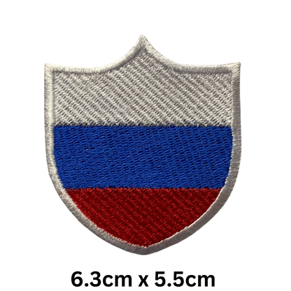 Shield Flag Patch – Embroidered Iron On / Sew On Shield Shaped National Flag Badge | All Countries Available | Heraldic Crest Patch for Jacket, Backpack, Biker Vest, Uniform – Choose Your Country (K-S)
